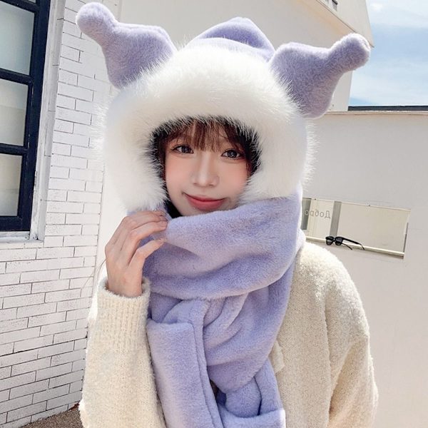 Talvihattu Rabbit Ears Hat WHITE Rabbit Rabbit White Rabbit-Rabbit