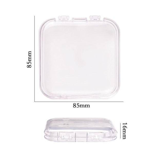 Bär Nagellåda Smycken Förvaringslåda TRANSPARENT 85X85X16MM transparent 85x85x16MM