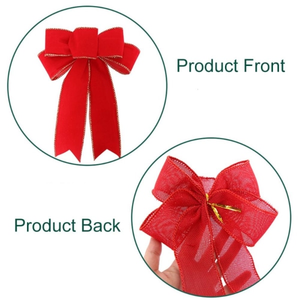 3st Julrosetter Ribbon Bows 2 2 2