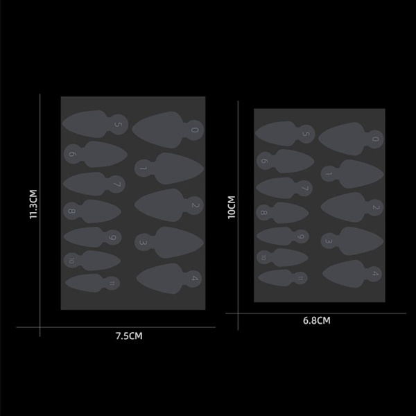 French Forma Dual Sticker Silikone KORT SPIDET HOVED KORT short pointed head