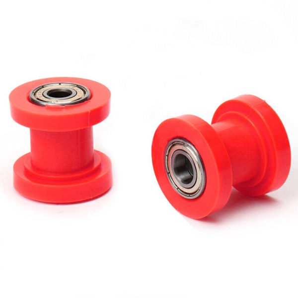 Vetoketjun rullan hihnapyörän liukupyörä PUNAINEN 10 mm Red 10mm