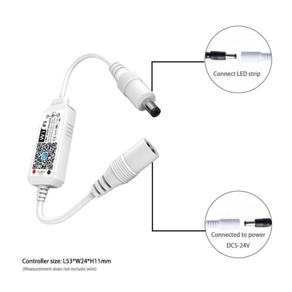 LED-lampor Strip Controller LED Dimmer WiFi Controller