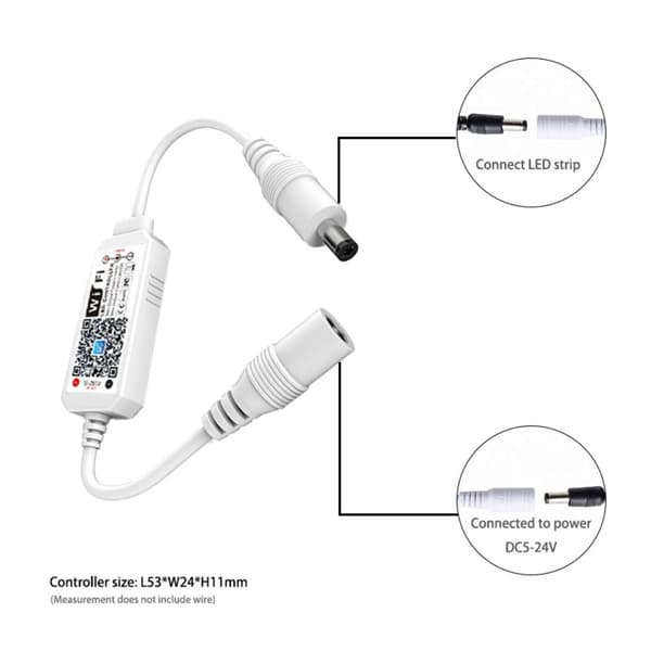 LED-valot Strip Controller LED Dimmer WiFi-ohjain