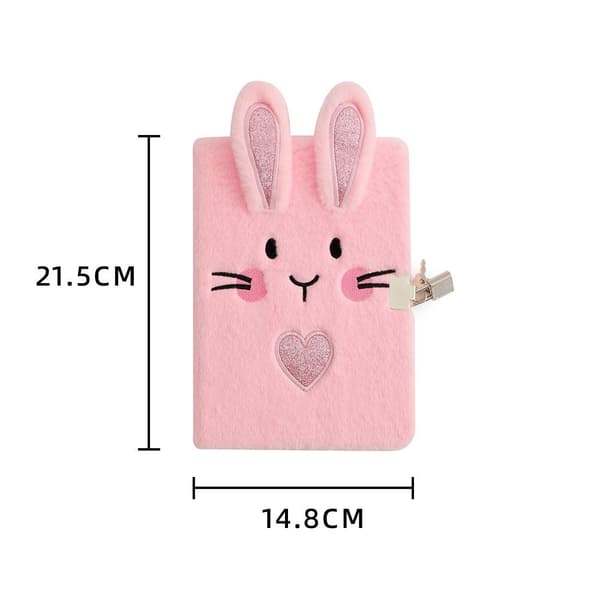 Cartoon Plush Notepad Pocket Notebook ROSA Pink