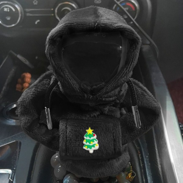Christmas Gear Shift Knop Hoodie Knop Hoodie Sweatshirt SVART 1 black 1-1