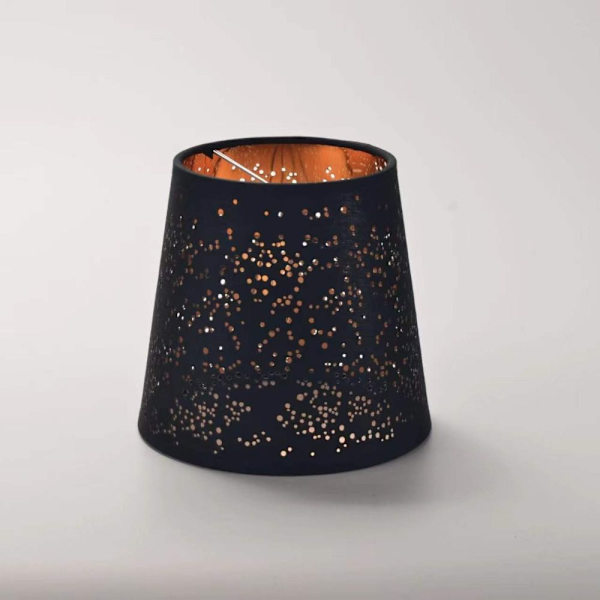 Stoflampeskærm Clip Bulb-Lampeskærm SORT black