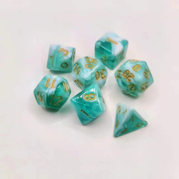 7 kpl / set DND Dice Polyhedral Dice STYLE 1 STYLE 1 Style 1