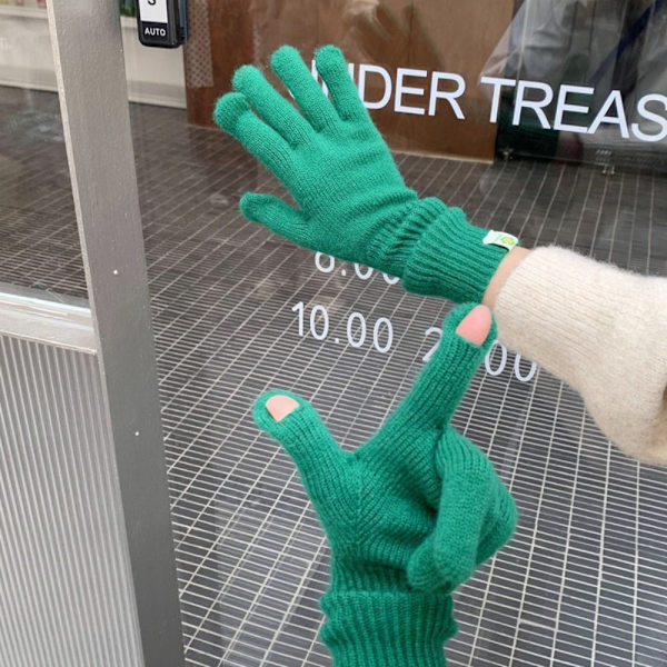 Touchable Screen Handskar Långa handledshandskar VIT white