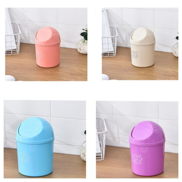Mini Rolling Cover Desktop soptunna soptunna vit