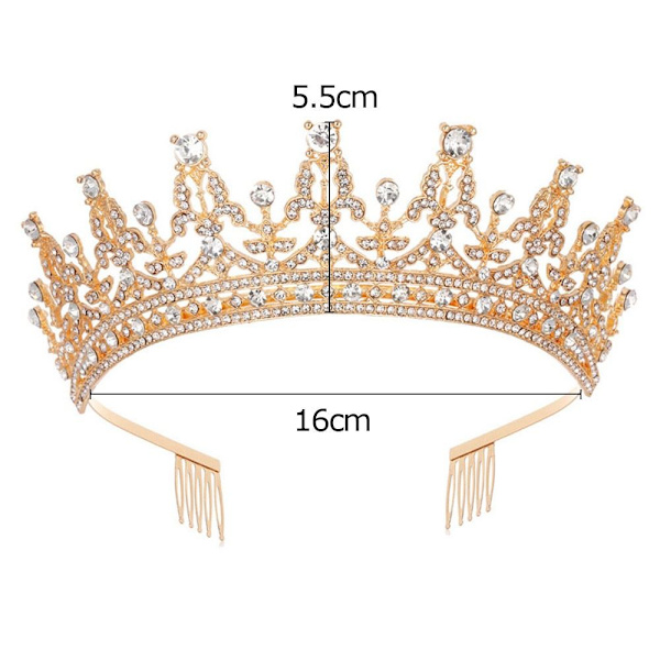 Fuld Diamond Crown Crown Tiara MULTICOLOR Multicolor