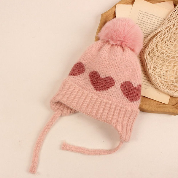 Stickad cap för barn ROSA Pink