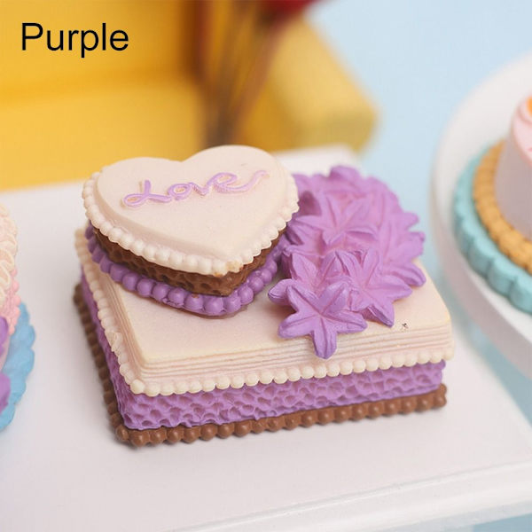 Miniature kagebrød DIY Dessert LILLA Purple