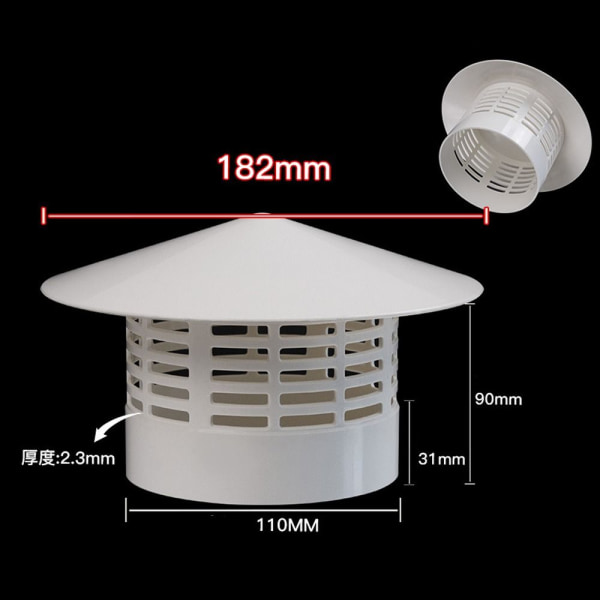 Ventilerad Cap Spis Cover Kåpa 75MM 75mm