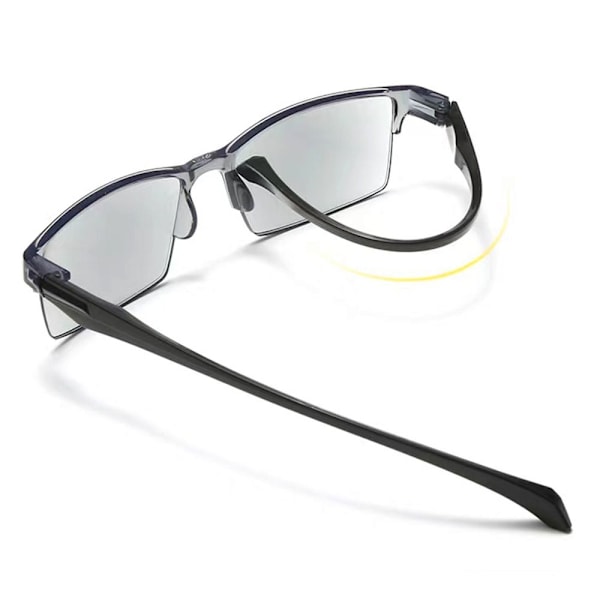 Anti-blåljus läsglasögon Automatisk zoom Grå Grey