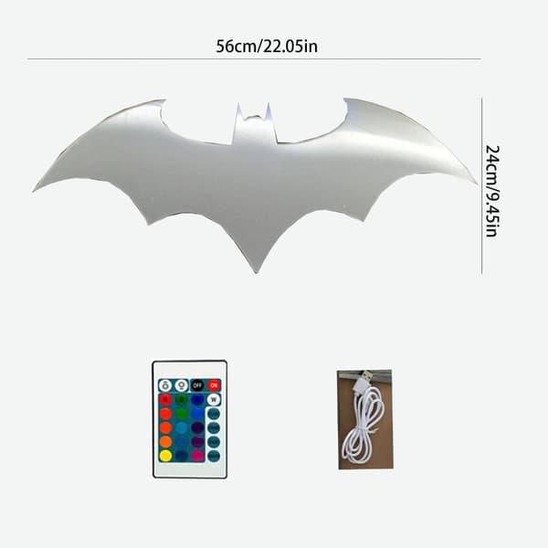 Bat Night Lights Halloween Neon Lights LED Mirror Light
