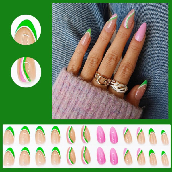 False Nails Long Almond 9 9 9