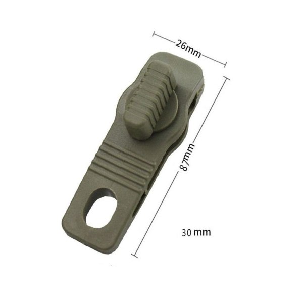 2st Campingtält Fixering Shark Clips Clamps ARMY GREEN Army Green