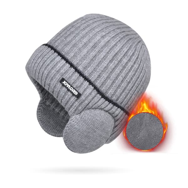 Talvi neulottu hattu cap VAALEANHARMAA Light Gray