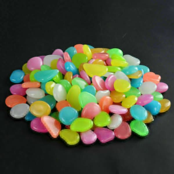 Glow In The Dark Stones Glow Pebbles LYS BLÅ LYS BLÅ Light Blue