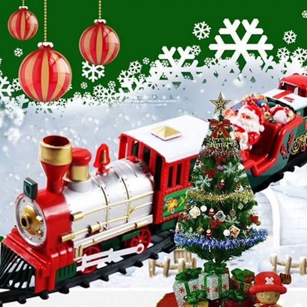 Christmas Electric Train Mini Santa Claus Railcar Xmas Decor Barnleksaker