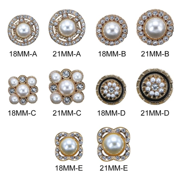 Broscher Pins Rhinestone Button 18MME E 18MME