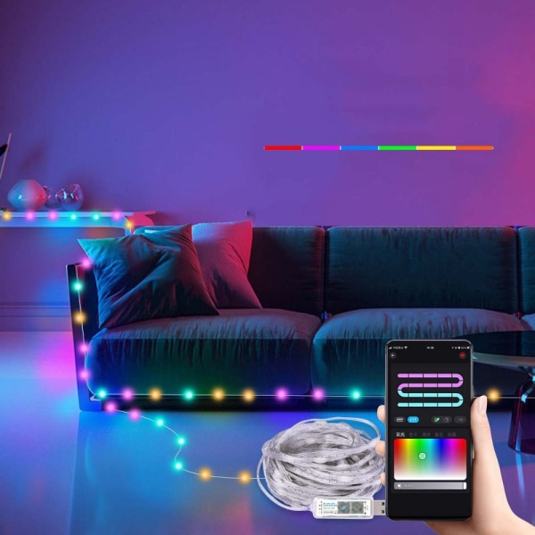 Led-musiikkiohjain Bluetooth -sovellusohjain RGB-valo