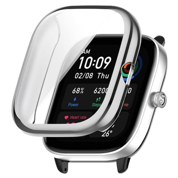 Til Amazfit GTS4 Mini Deksel Skjermbeskytter SØLV silver