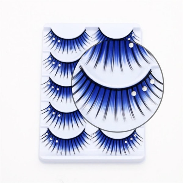 Blue Eyelashes Stage Eyelashes Falske øyevipper