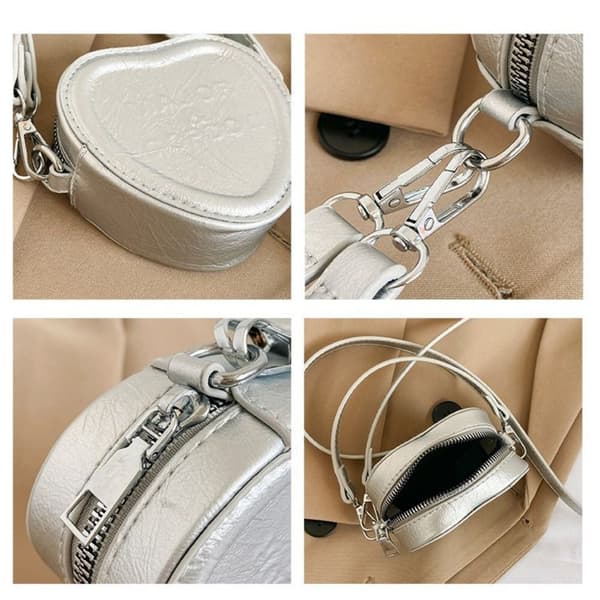 Søde hjerteformede mini crossbody tasker Trend koreansk mode pink