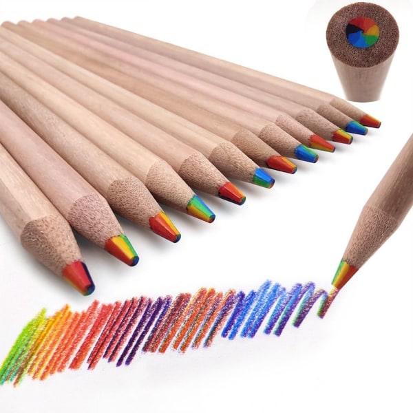 12 kpl / set värikynä Rainbow Core Pencil 03--12 kpl / set 03--12PCS/Set