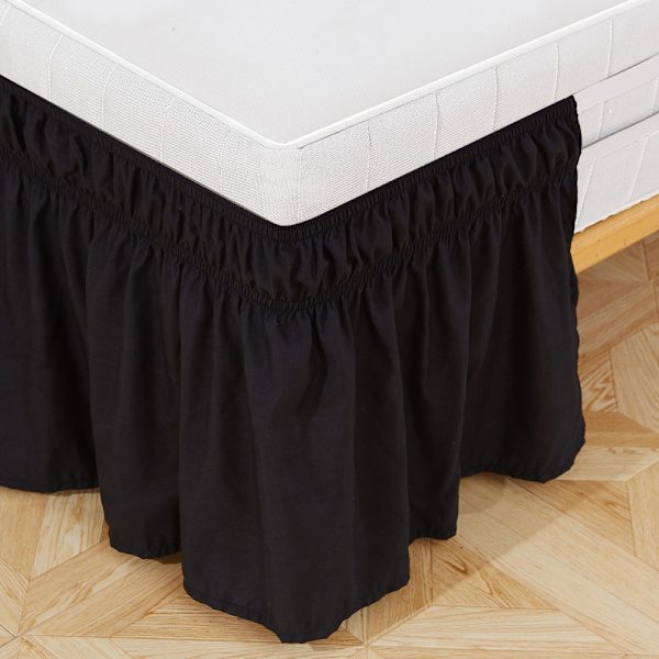 Sengeskørt Sengeflæser SORT TWIN 100X190X38CM TWIN 100X190X38CM black Twin 100x190x38cm-Twin 100x190x38cm
