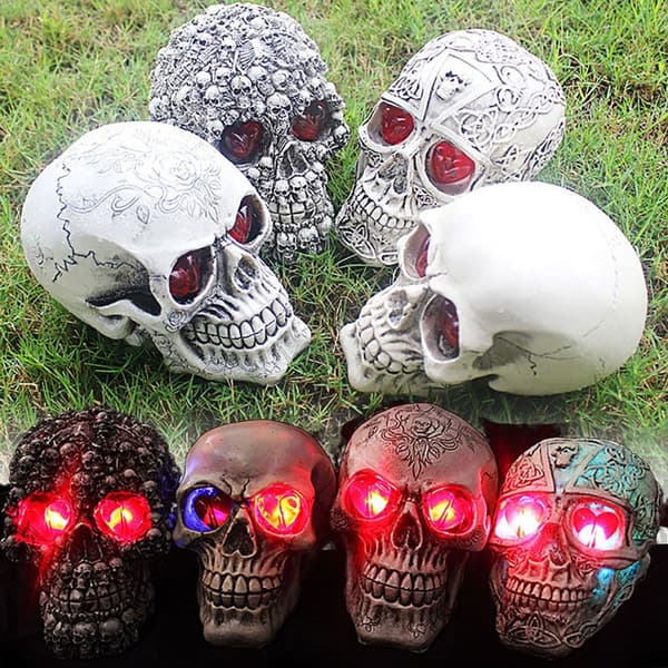 Halloween Skull Light Carving Skeleton Head 4 4 4