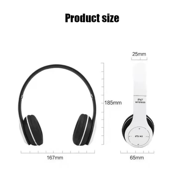 Bluetooth Hovedtelefon Foldbare Headsets HVID white