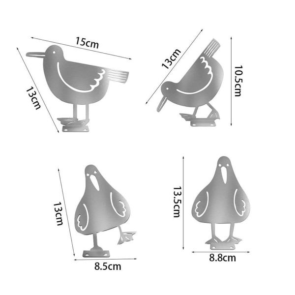 Rustne metallfugler fuglefigur 1 1 1