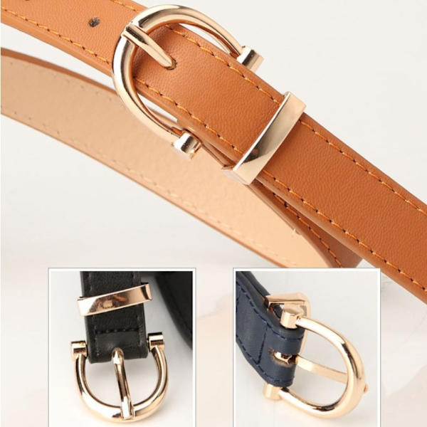 Dame belte skinn belter SVART Black