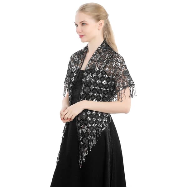 Aftenkjoler Sjal Lady Cape Wraps SORT GULD SORT GULD Black Gold