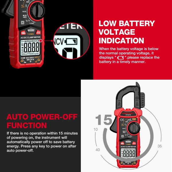 Digital Clamp Meter Smart Multimeter HT207A HT207A HT207A