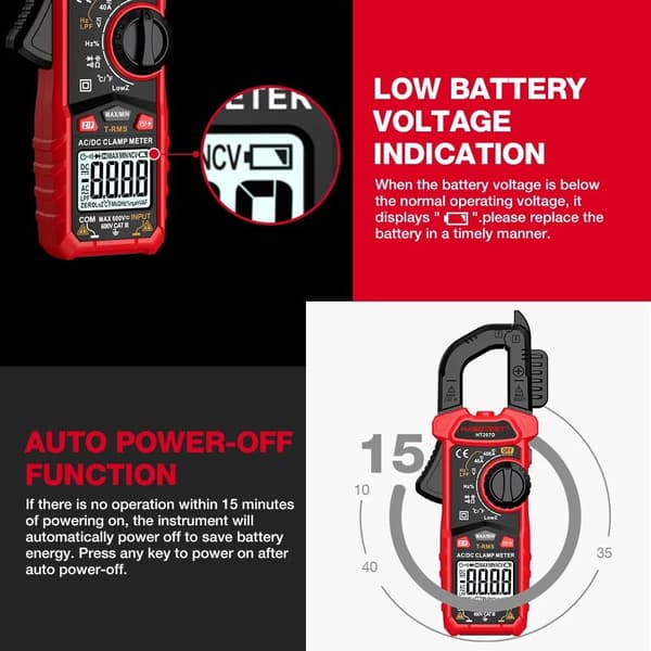 Digital klämmätare Smart multimeter HT207D HT207D HT207D
