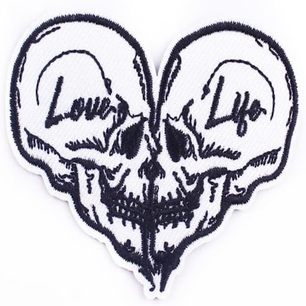 10 stk Skjelett Skull Patches Skull Hjerte Klær Strykes på