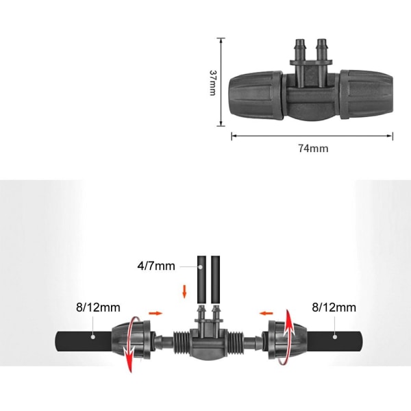 Slangerørforbindelse Slangefitting 10PCS-6 10PCS-6 10Pcs-6