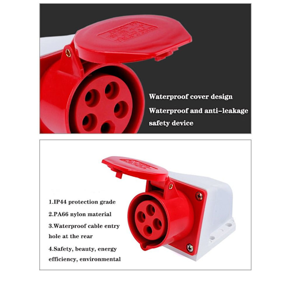Industrial Plug and Socket -liitin 32A 32A 32A
