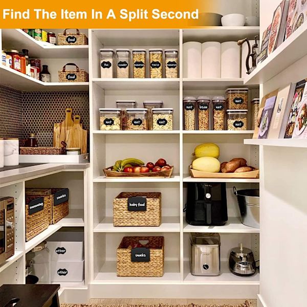 Korin tarrat Liitutaulun tarrat Pantry Labels
