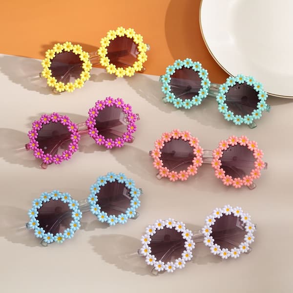 Barn Solbriller Barn Runde Blomster Solbriller LILLA purple
