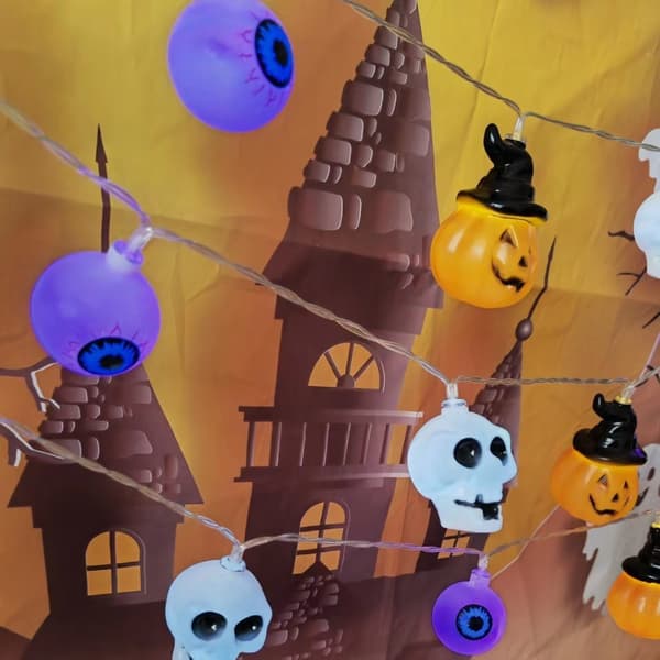 Halloween LED String Light Græskar Lampe 4 4 4