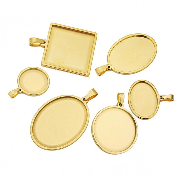 5 stk Cabochon Base Bezel Smykker Making 2 2 2