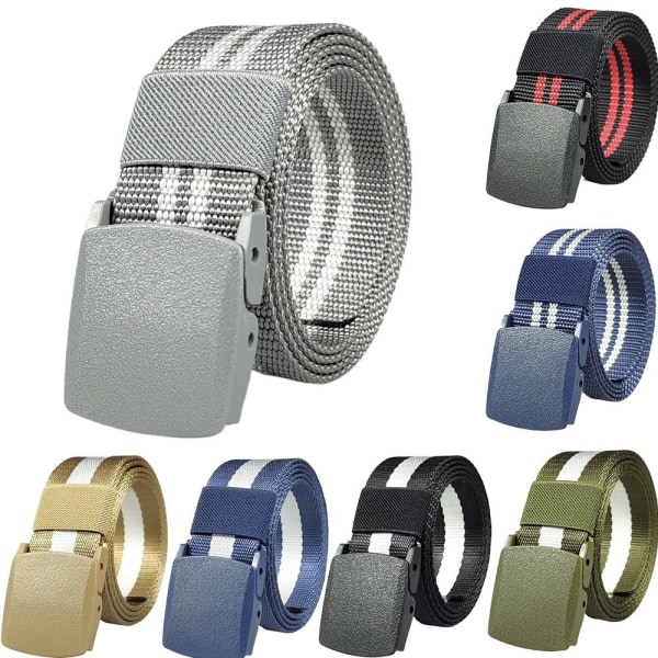 Tactical Mens Belt Military Belt DOUBLE STRIPES-GREY Double Stripes-Grey