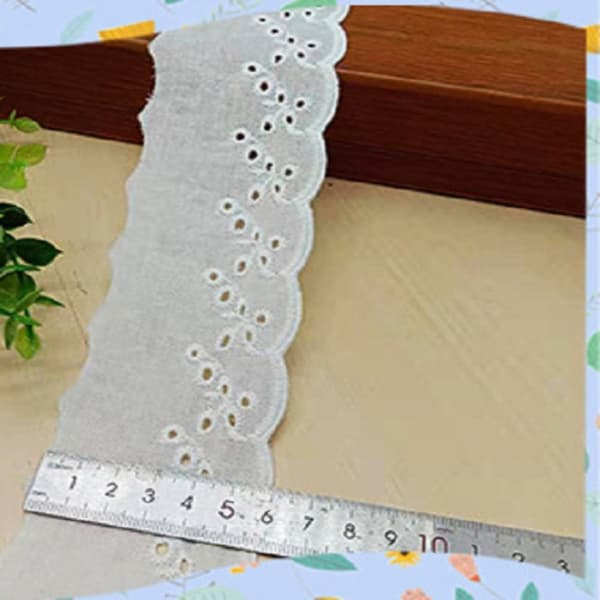 Blondekant Bomull Blondekant Bomull Broderte Blondekanter