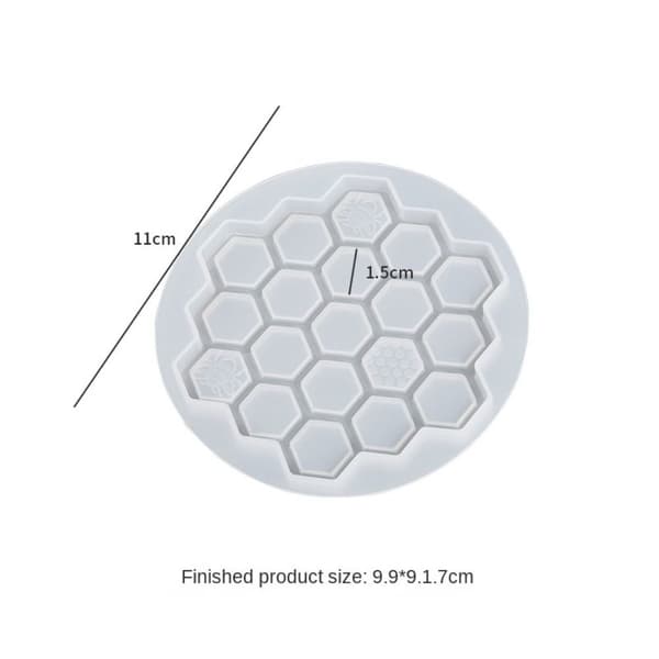 Honeycomb Cup Coaster Resin Form DIY Craft