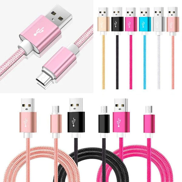 USB-C Led Type-C Ladekabel BLÅT 2 METER Blue 2 Meter
