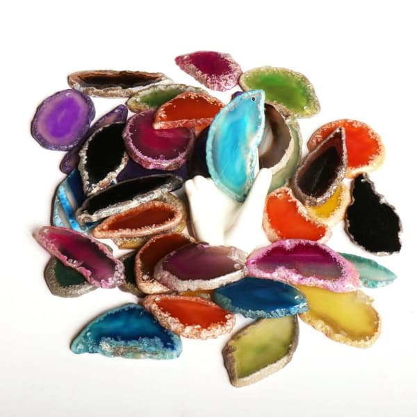 Agate Stone Agate anheng polerte steiner